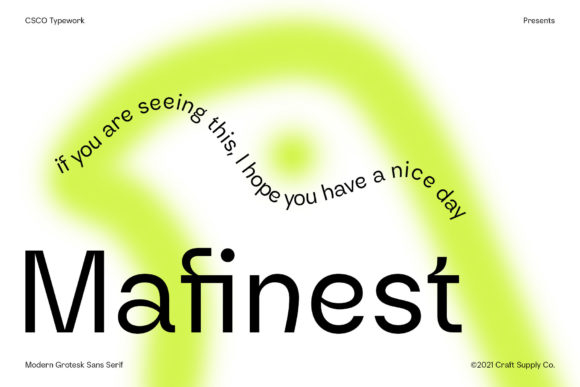 Mafinest - Modern Grotesk Sans Serif Font for Crafters
