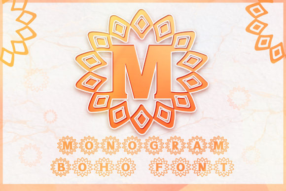 Monogram Boho Tribal Font for Handmade Creations