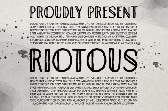 Riotous Font for Handmade Creations