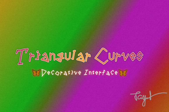 Triangular Curves Font for Branding Projects